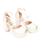 Sandalias Dina Cruzado - Blanco Nacar