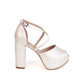Sandalias Dina Cruzado - Blanco Nacar