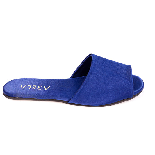 Slippers Satin Azul