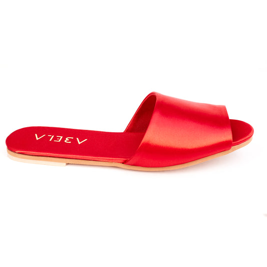 Slippers Satin Rojo